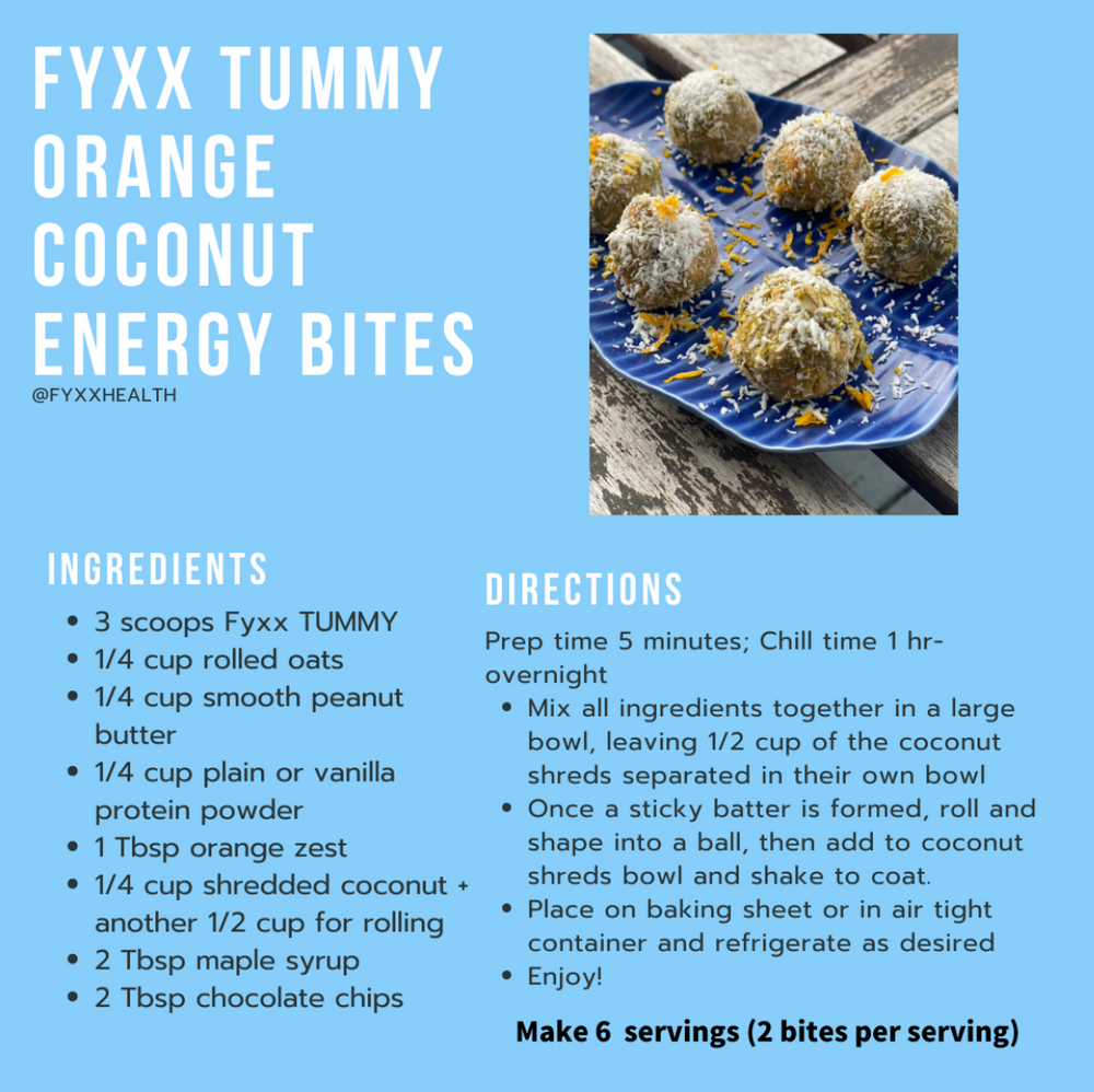 Stress-Free Snacking: Orange Coconut Energy Bites FYXX Health