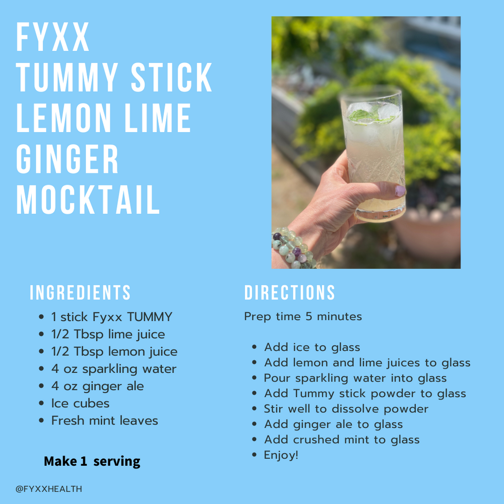 Hydration Boosting Lemon Lime Ginger Mocktail