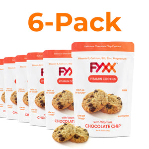 
                  
                    FYXX Vitamin Chocolate Chip Cookies with Vitamin D, Calcium, Vitamin B12, Zinc, Magnesium 6 pack
                  
                