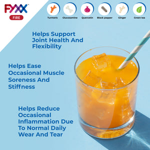 
                  
                    FYXX Fire Drink Mix helps support joint health and flexibility
                  
                