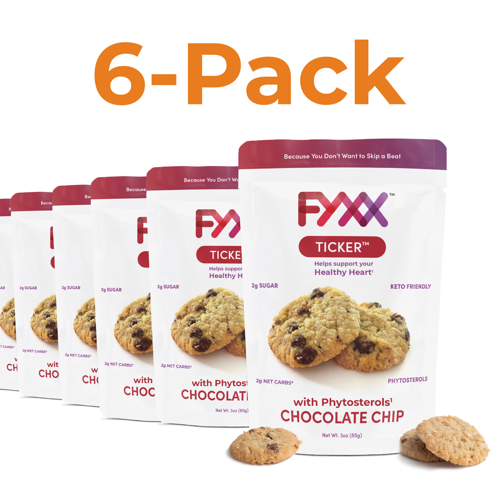 
                  
                    FYXX Ticker Chocolate Chip Cookies with heart healthy sterols 6 pack
                  
                